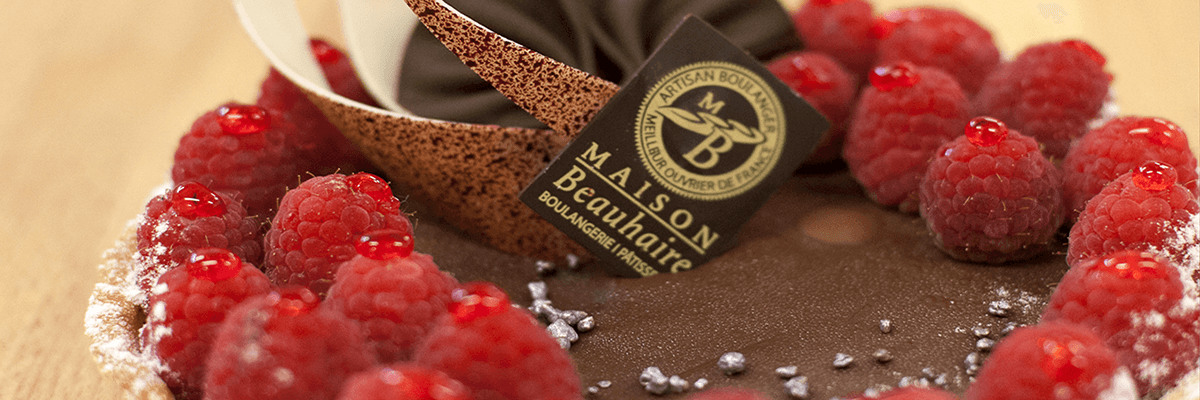 produits Patisserie à la framboise - Boulangerie Maison-Beauhaire